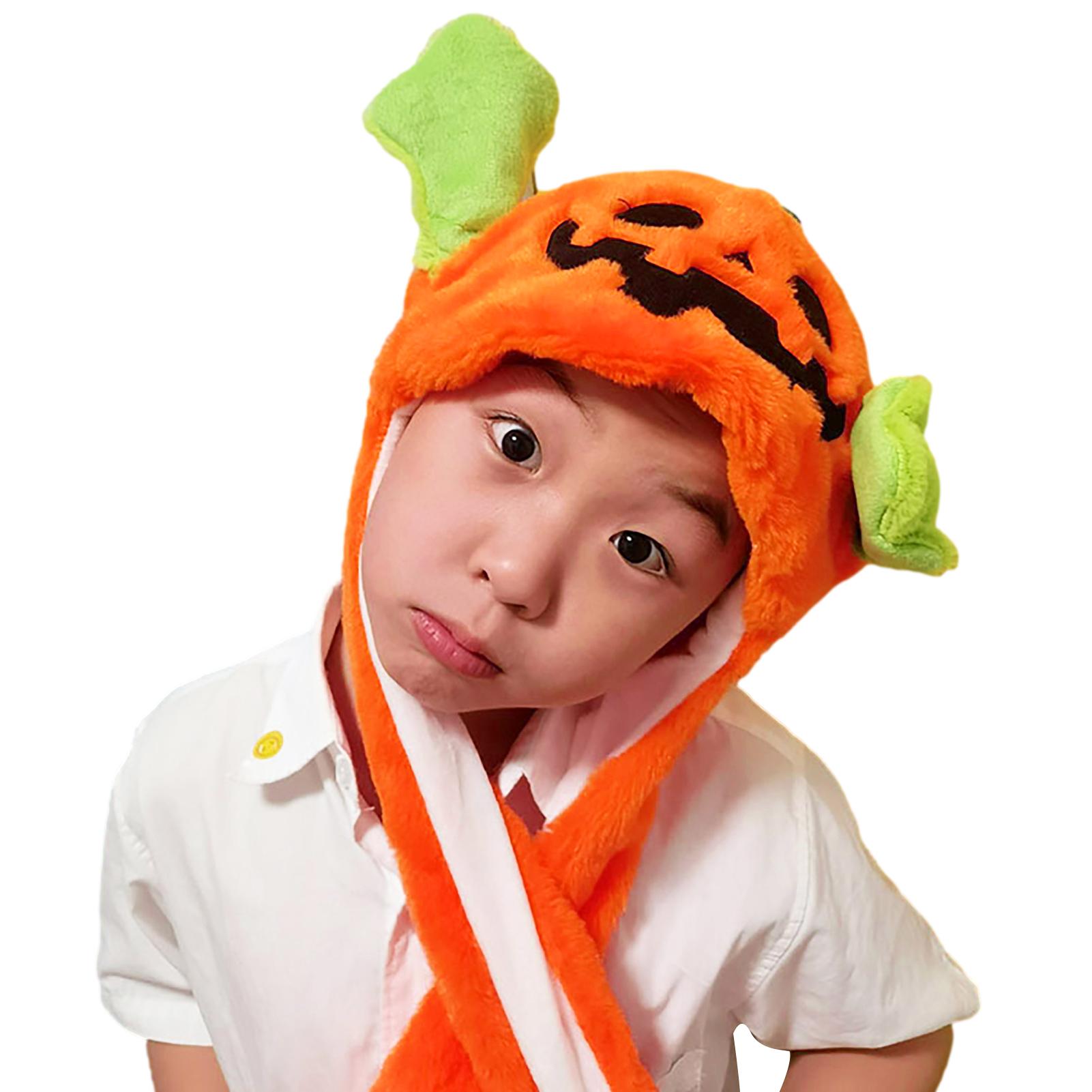 

Шапка с подвижными ушами, забавная плюшевая шапка-призрак, унисекс, ушанки, подвижные уши, шапка для косплея на Хэллоуин для детей и взрослых красный