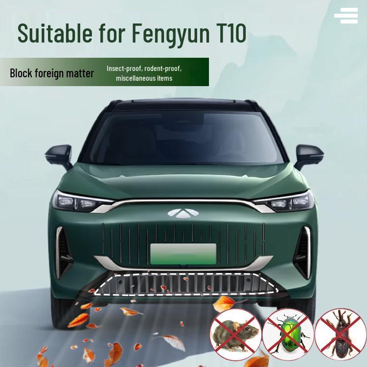 Fengyun T10 Front Grille Anti-Insect Net & Decorative Strip Gloss Black Anti-Insect Net - 1 Piece