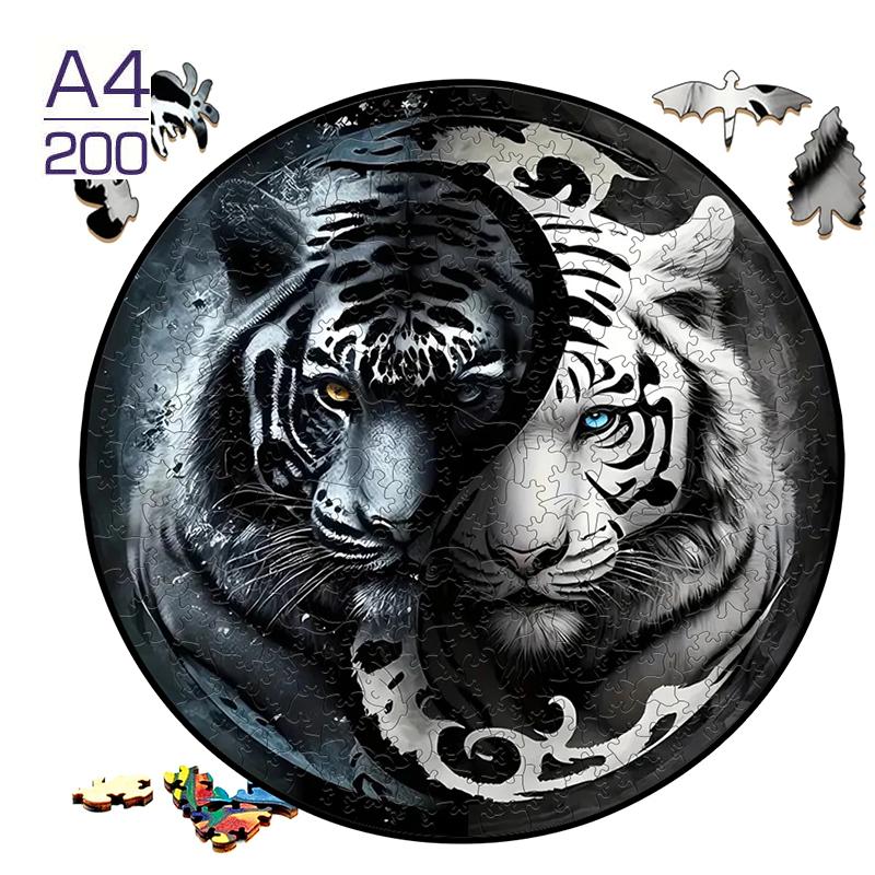 Lion Wooden Puzzle For Adults Animal Wooden Puzzles 3d Wooden Toys For Kids Jigsaw Concentration Education Toy Gifts
