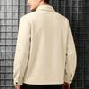 Men's Business Casual Lapel Jacket With Pockets Color Brushed Fleece Coat