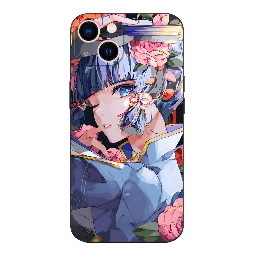 Schwarze TPU-Hülle für Samsung Galaxy A3 A5 A7 2016 2017 2018 Hülle Genshin Impact
