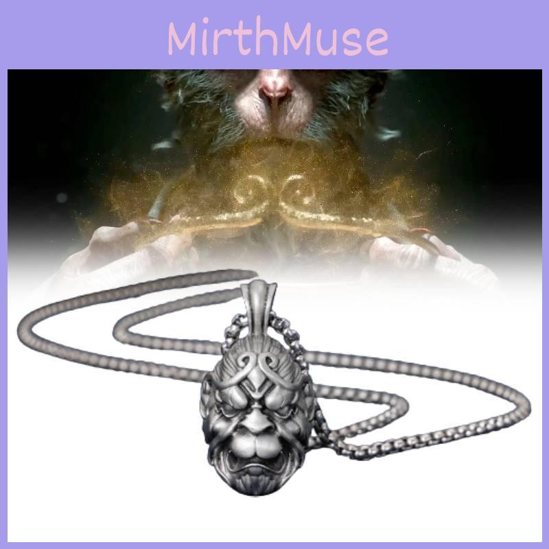 Wu Black Myth Kong Monkey King Hallows Pendant Necklace Gift Accessory Jewelry