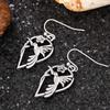 A Pair of Street Fashion, Cool and Hip-hop Style Flower Pendant Bird Multi-functional Earrings
