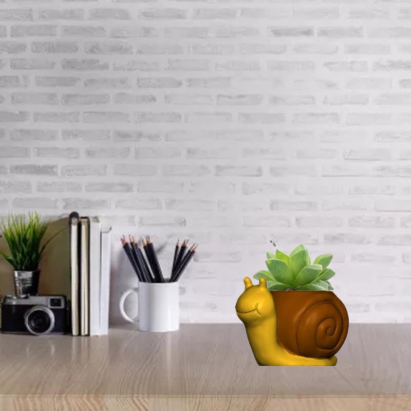 Concrete Silicone Flower Pot Mold 3D Snails Succulent Cement Plaster Mould Soap Candle Mold Office Home Desktop Decor