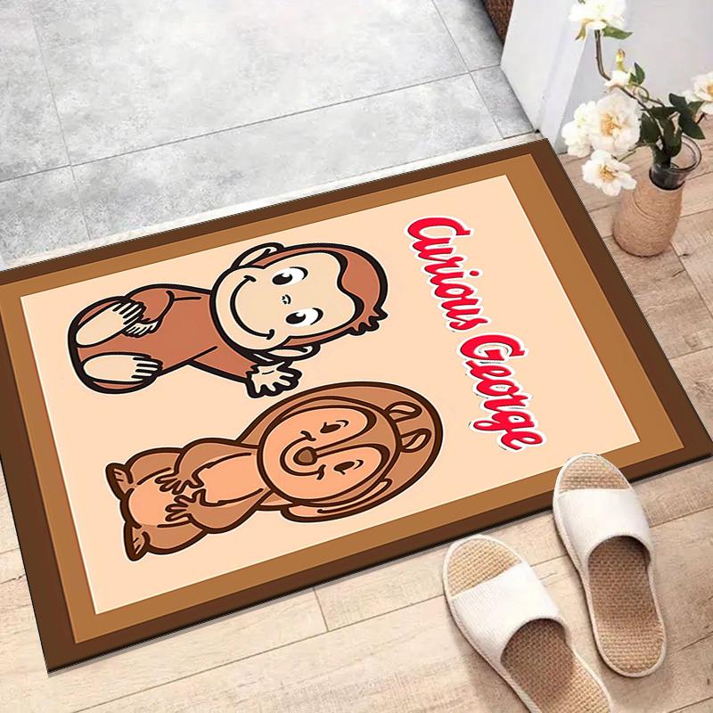 1pc Curious George (9) Design Printed Area Rug Carpet for Bedroom Living Room Home Decor Rugs Mat Non Slip Mat Rug for Bedside