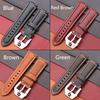 Watchband Vintage Watchbands 22mm 24mm 26mm Cow Leather Watch Strap Band Red Blue Green Brown With Skeleton Pin Buckle