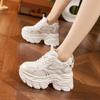 Daddy shoes women's new 2025 spring fashion versatile muffin mesh platform casual sports shoes inner height-increasing women's shoes