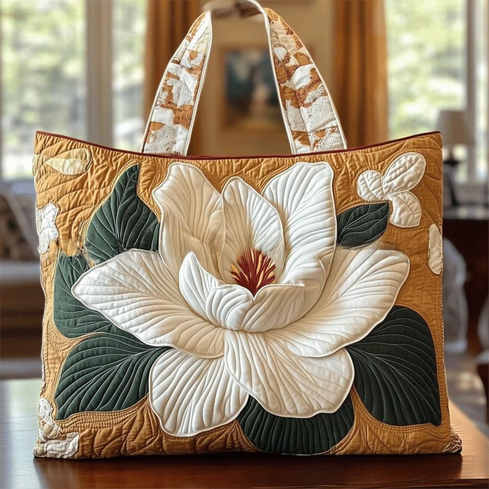 High Quality Pig Pattern Quilted Tote Bag Large Capacity Floral Print Shoulder Tote Bag Soft Durable Shoulder Bag