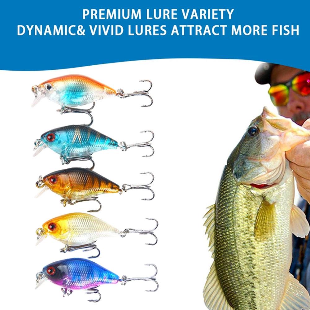 Lure Bait Rock Fat Man Minnow Bait Vibrating Swing Bass Bionic Fish Bait Diving Bait Electroplated Lure Color Small Fish Lures