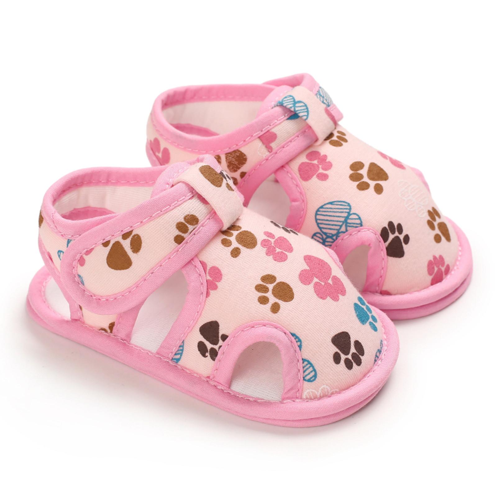 

Летние сандалии для маленьких мальчиков и девочек, дышащая нескользящая мягкая обувь для первых ходунков 11/1 розовый