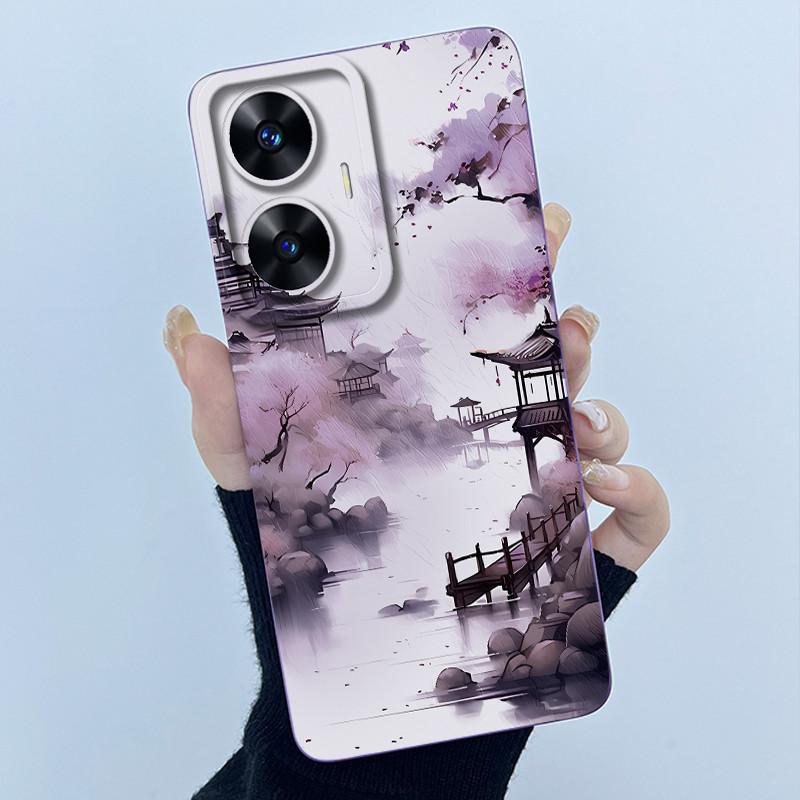 Hülle für Realme C55 NFC Realme C55 4G Narzo N55 2023 Handyhülle Süßer Panda Süße Mädchen Katzen Weiches Silikon Stoßfeste Abdeckung