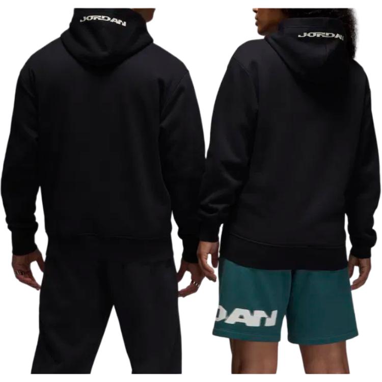 Jordan Logo Printed Pattern Hoodie Men hoodies Black FV7227-010