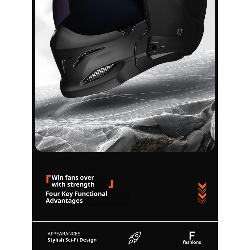 American Warrior Combination Scorpion Helmet Vintage Cruise Motorcycle Helmet Four Seasons Moped Full Helmet