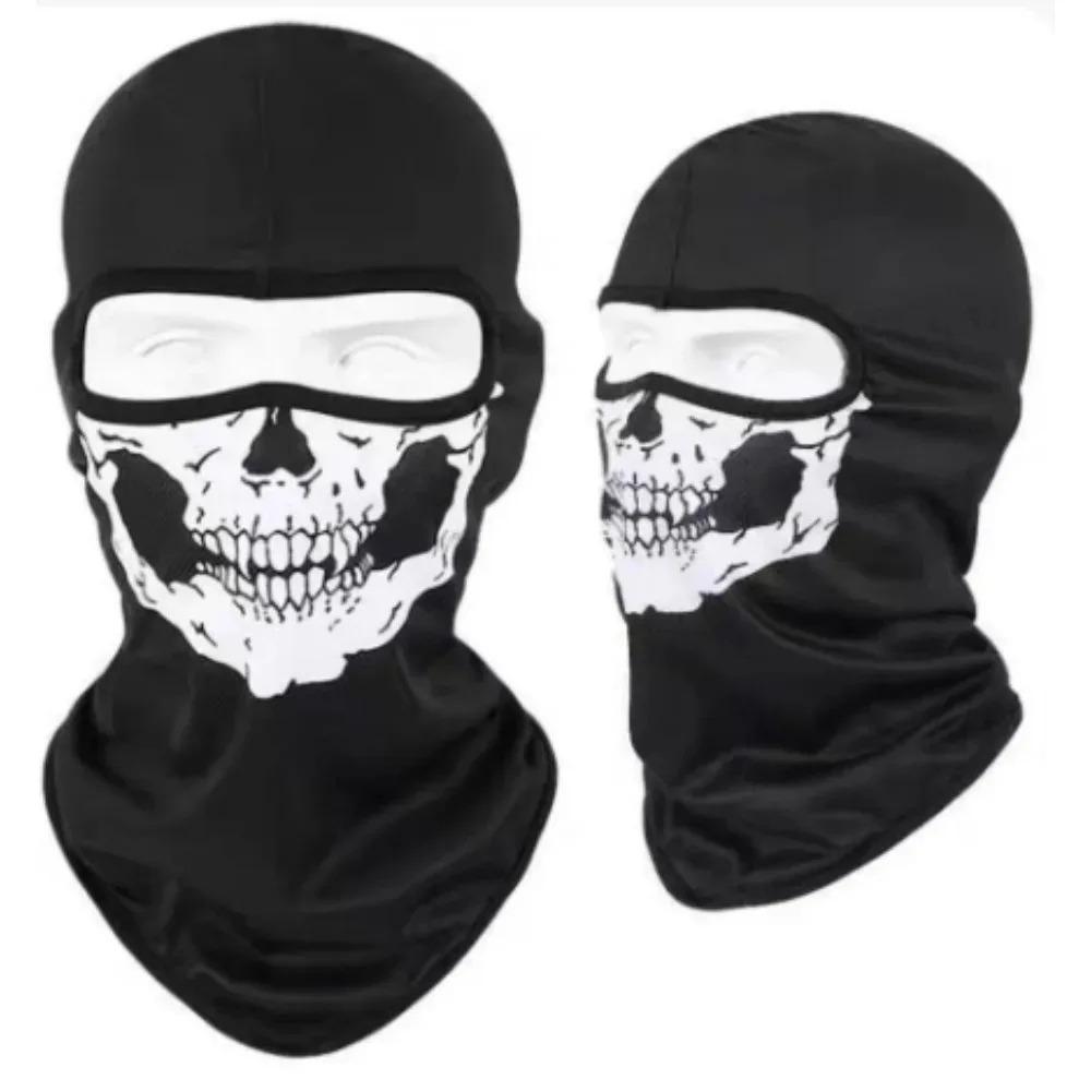 Halloween Skull Print Balaclava Cosplay Costume Ghost Full Face Bike Face Mask Outdoor Motorcycle Riding Men Hat Ski Caps
