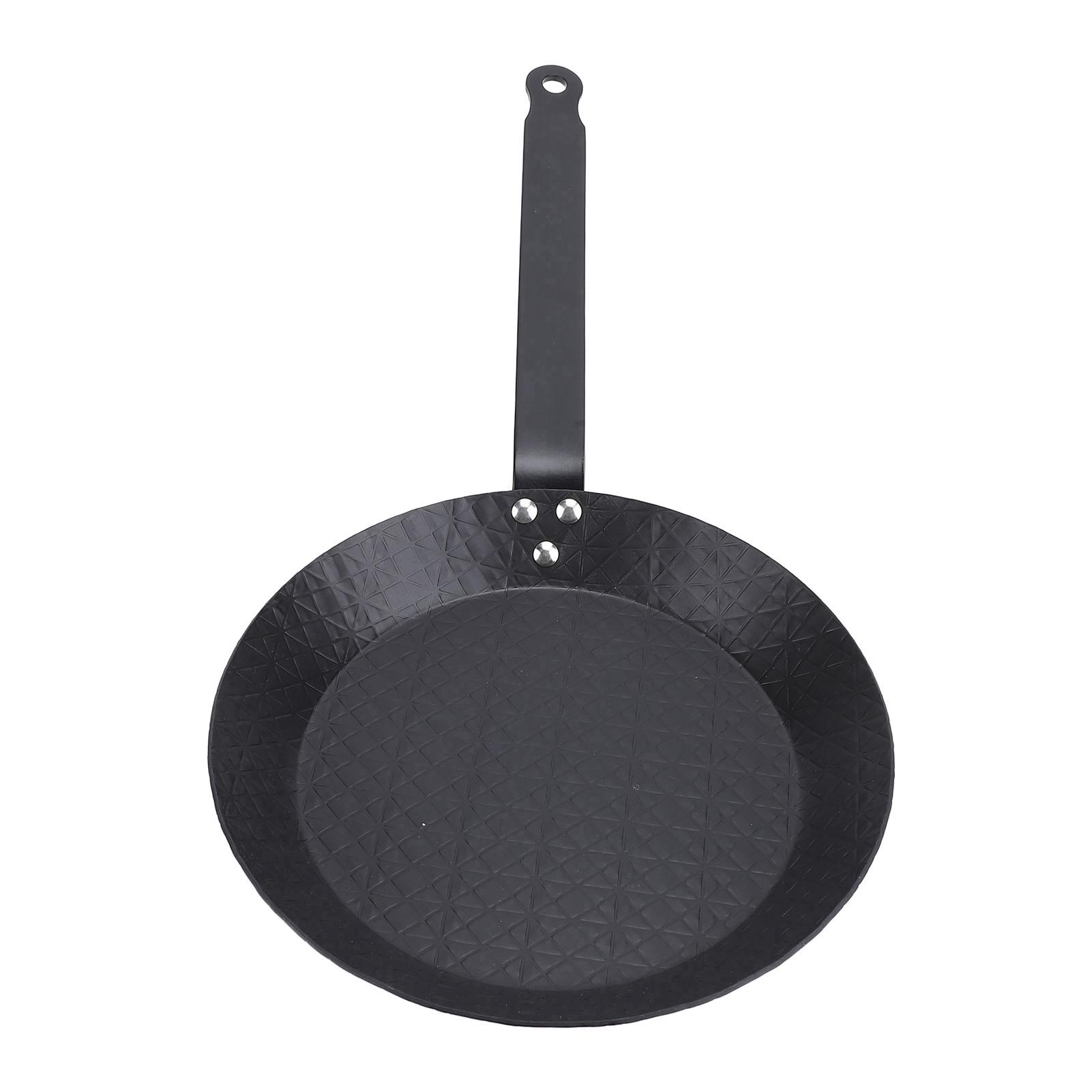 Mfyspace Carbon Steel Skillet Nonstick Frying Pan Smokeless Comfortable Grip Indoor Outdoor Cooking For Steak Egg Fish Vegetable