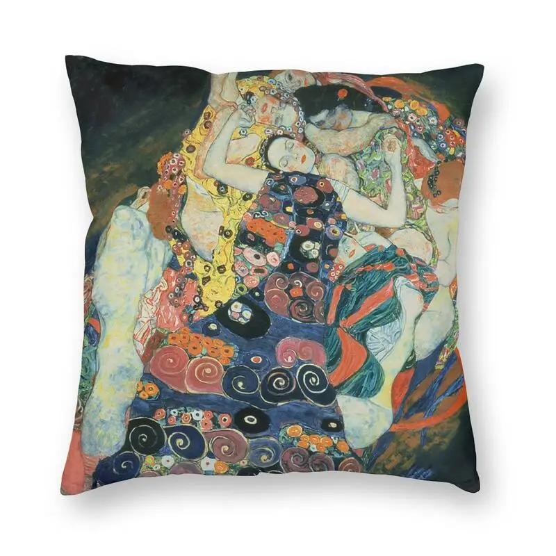 Gustav Klimt Painter Symbolism Art Cushion Cover Tree Of Life Stoclet Frieze Throw Pillow Case Square Pillowcase Home Decoration