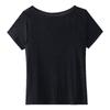 Brillantes Kurzarm-T-Shirt für Damen im Sommer Damen Neues Trend-T-Shirt Sexy Schwarzes Mesh-Basistop