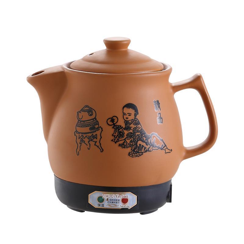 Children's Mini Ceramic Decoction Pot - 1.2L Electric Sand Pot for Traditional Chinese Medicine