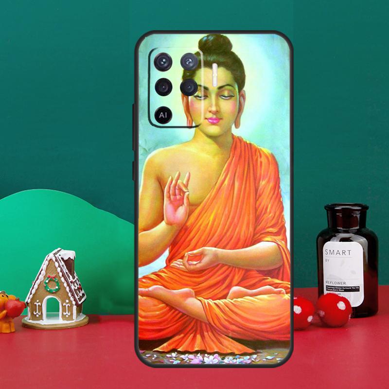 Buddha Art For OPPO A54 A74 A94 A57S A53S A58 A78 A98 A16 A76 A96 A15 A17 A77 A5 A9 A52 A72 A79 Case