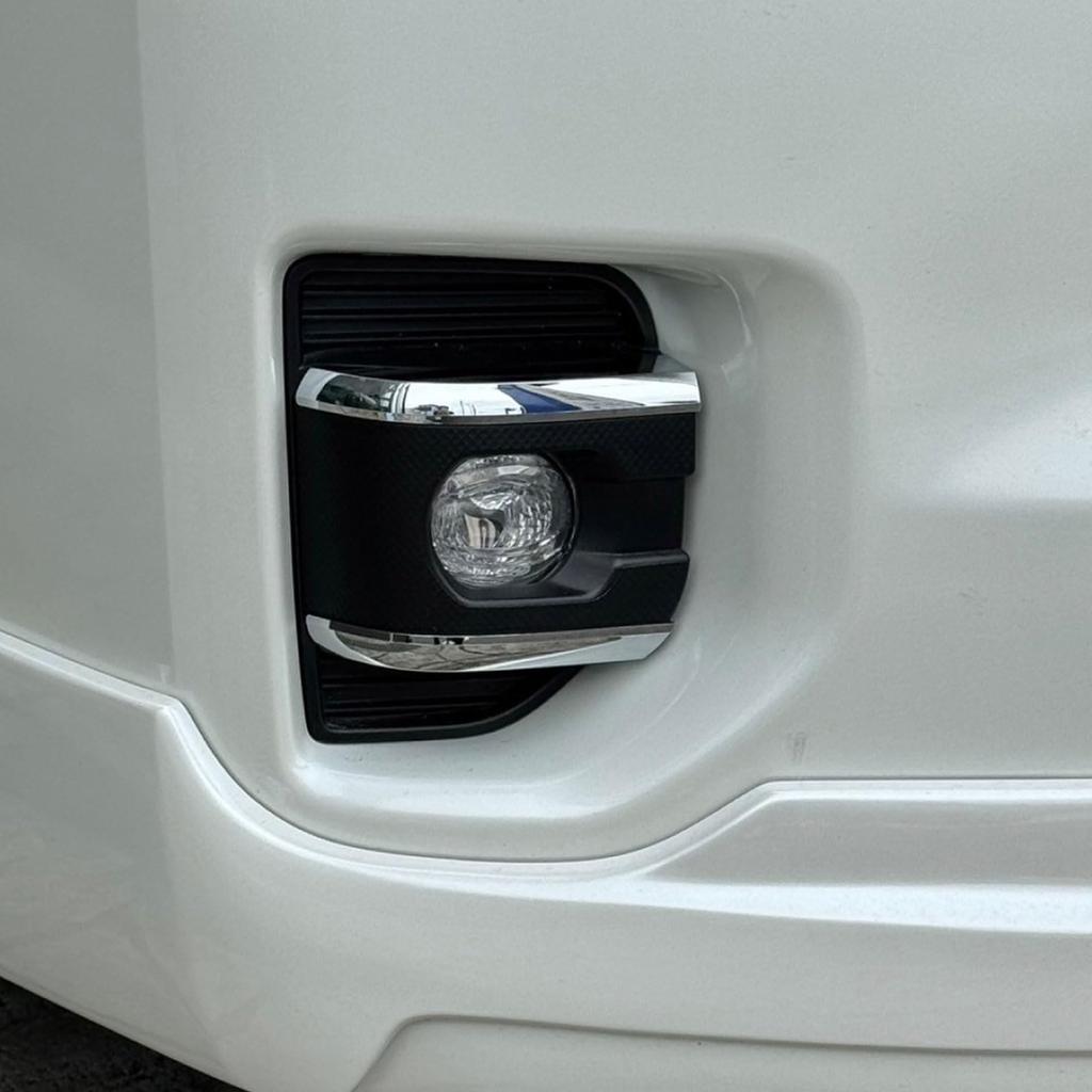 Chrome Bezel Fog Lamp Made in Chrome Stylish Compatible with 200 Series Hiace and 8th All LEGANCE Cover, Chrome, Japan, Plated, Part, (7th