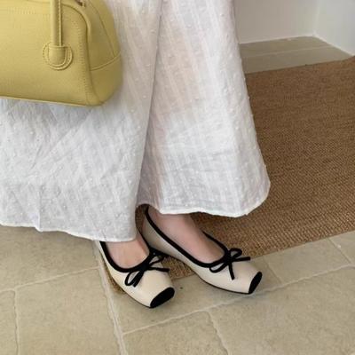 Bow Ballet Silver Flat Shoes Women's Spring New Light Mouth Pedal