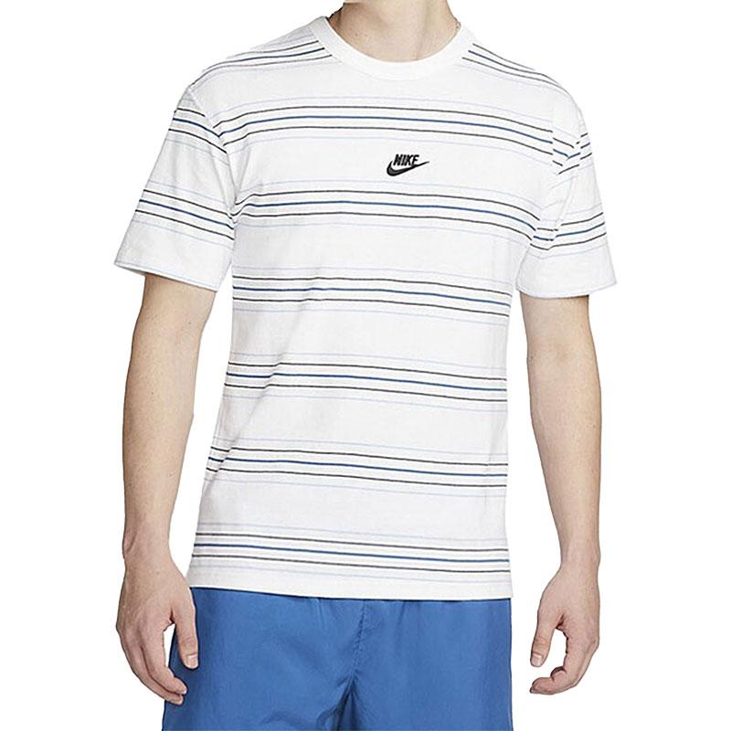 

Nike T Shirts Men s White Crew Neck Moderate Straight Fit DQ1117-100 M