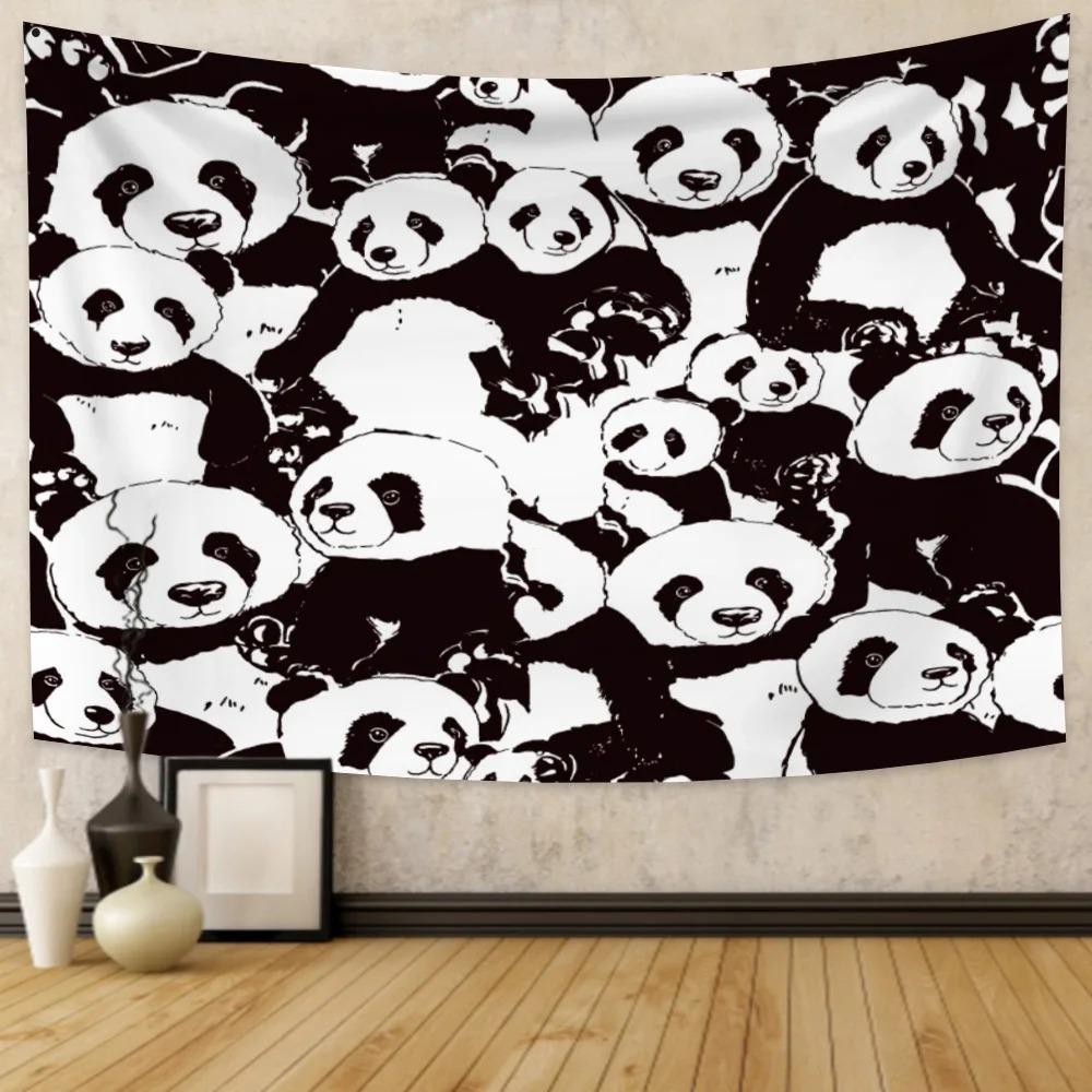 Китайский панда милый декоративный гобелен домашний декор стены офис гостиная гобелен — фото 8