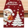 1pc 30*180CM Christmas Linen Table Runner Merry Christmas Decoration for Home Xmas Table Decor 2025 Navidad Notal Noel Ornament