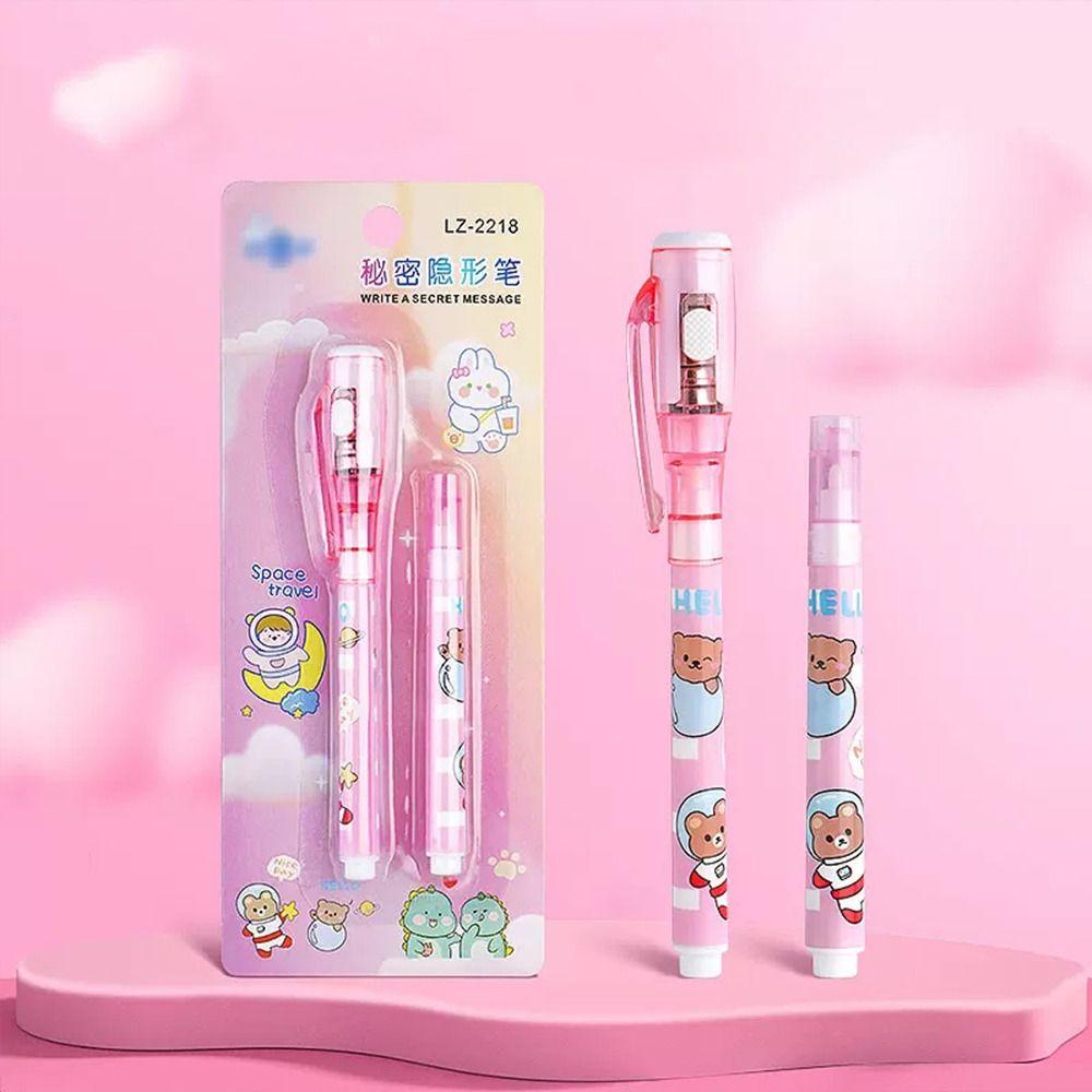Mysteriously Disappearing Cute Invisible Marker Led UV Lamp Secret Message Pen  Confession