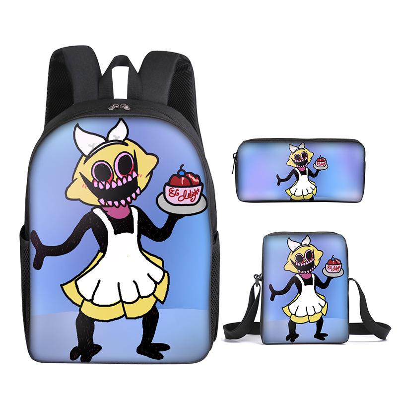 Classic Funny Friday Night Funkin 3D Print 3pcs/Set Pupil School Bags Laptop Daypack Backpack Inclined Shoulder Bag Pencil Case