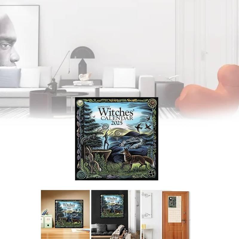 Witches Calendar 2025 Stylish Casual And Retro Simple Home Bedroom Decoration