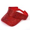 Flash Diamond Decorative Empty Top Hat, Women's Color Rhinestone Sun Hat, Outdoor Sunscreen Versatile Topless Cap Multi-color Optional