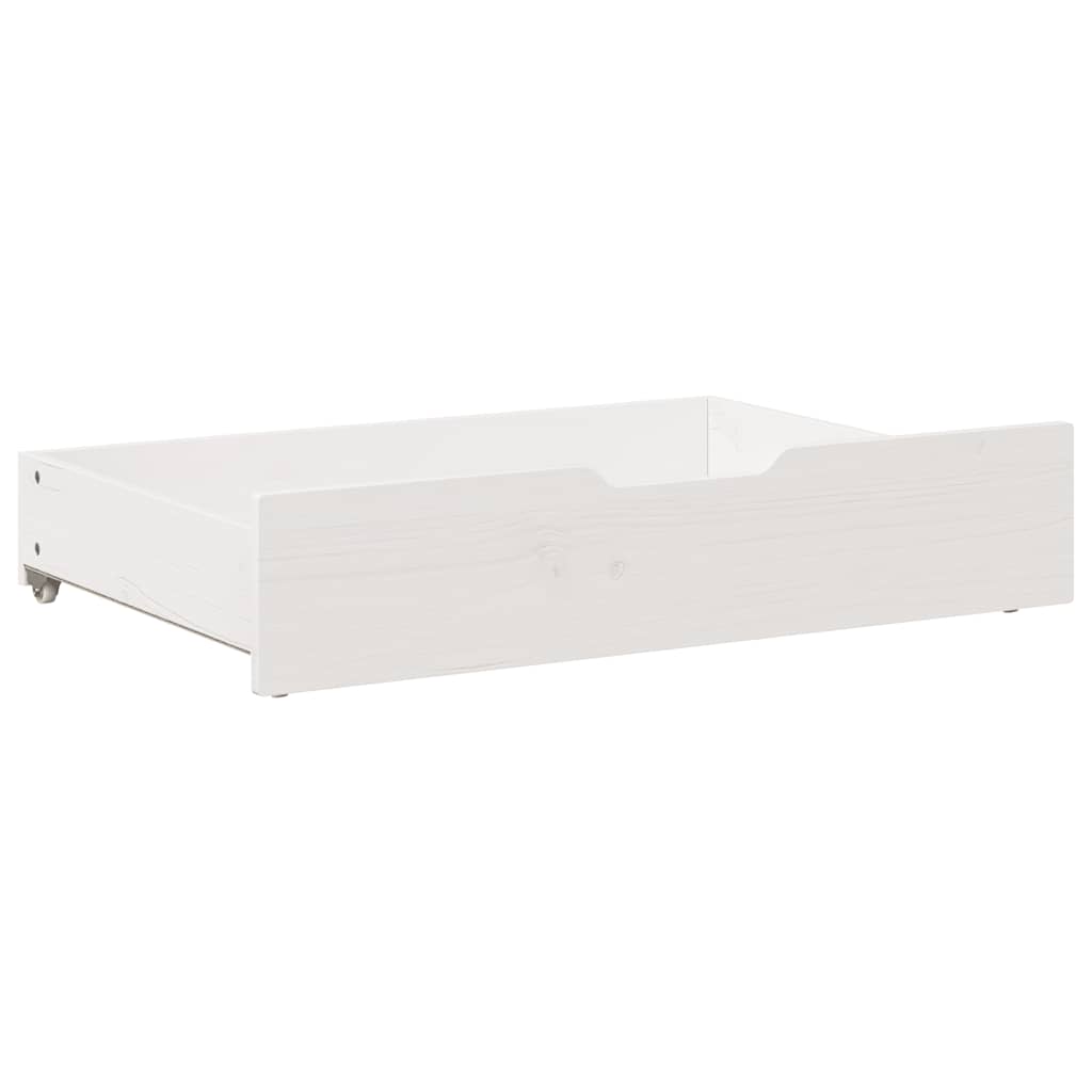 Vidaxl Szuflady Pod Łóżko, 2 Szt., Białe, 80X55X16 Cm, Drewno Sosnowe