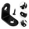 Stainless Steel L Brackets for Shelves Black Corner Brackets 20Pcs Set