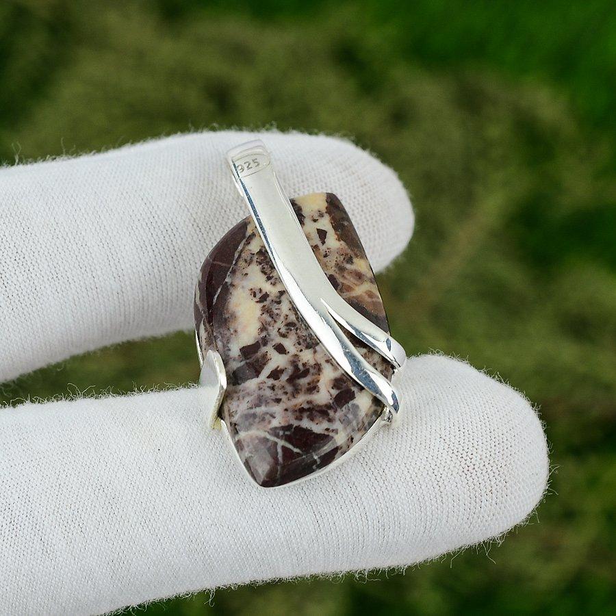 

Friendship Day Deal Natural Coconut Jasper Wife Bezel Pendant Jewelry 925 Silver
