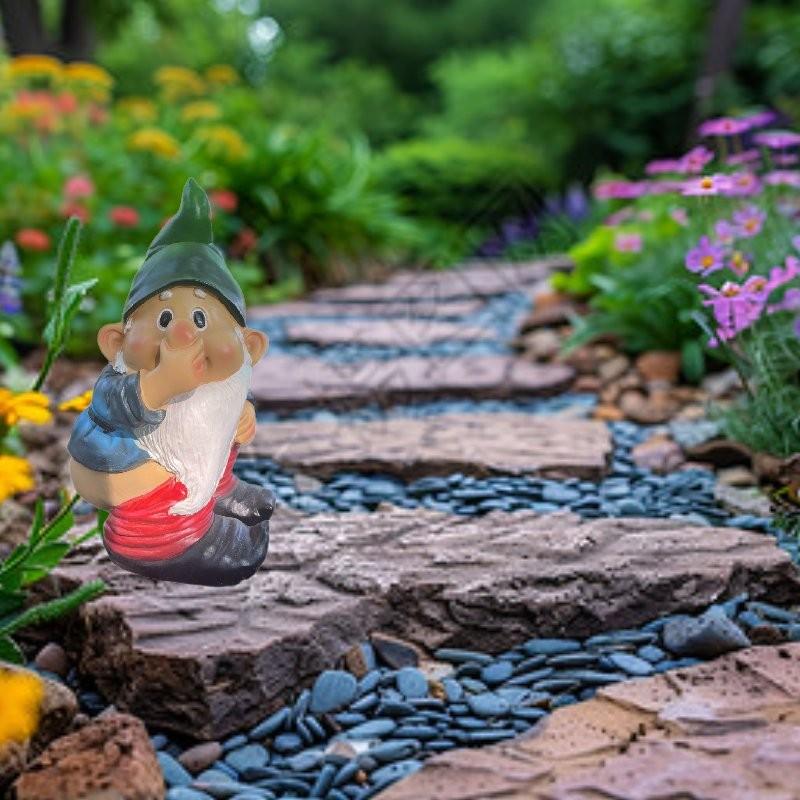 Delightful Resin Gnome Figurine Outdoor Garden Art For Stylish Yard Decorations