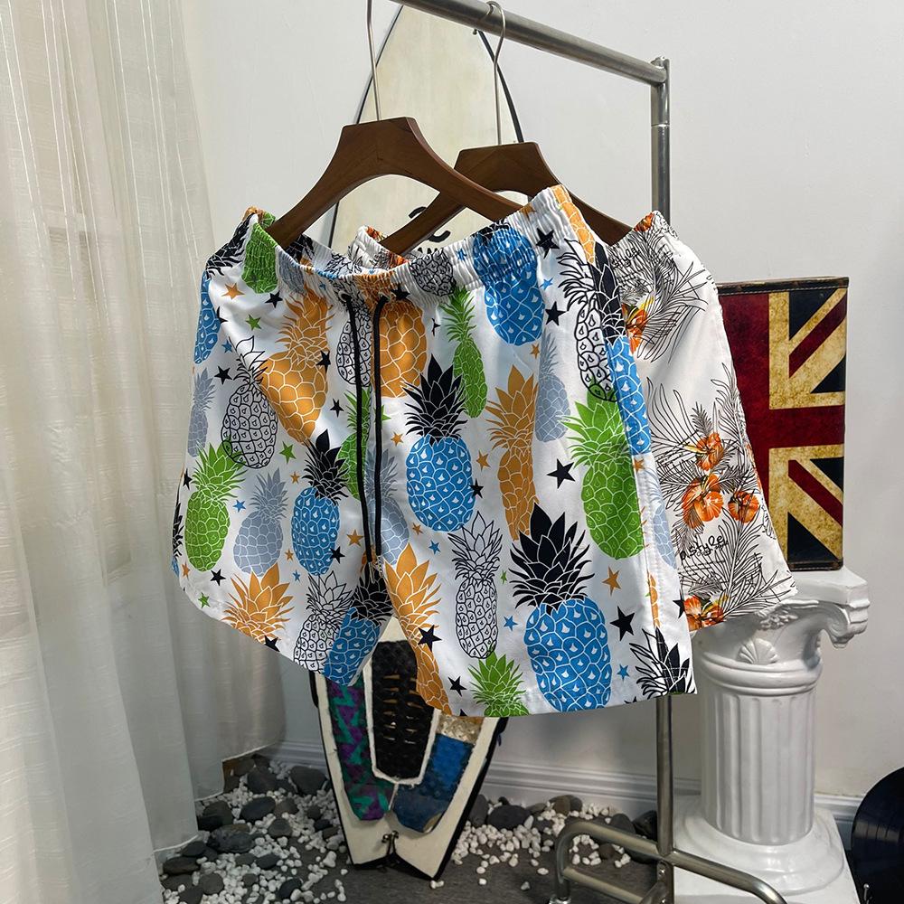 Męskie, szybkoschnące, elastyczne spodenki plażowe – duży rozmiar, luźny krój, styl czteropunktowy do uprawiania sportów rekreacyjnych