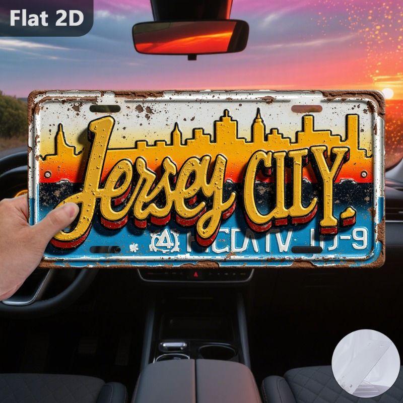 Car License Plate Metal Wall Decor 15x30cm