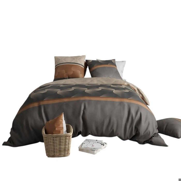 Parure De Couette - Jespa - 240x220 Cm - 100% Coton - Boutonnière Dissimulée