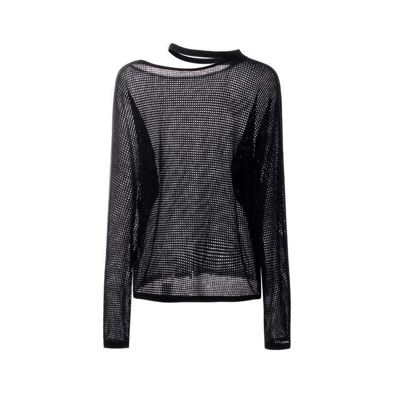 Giovanni Valentino Women's Loose Knit Cutout Sweater