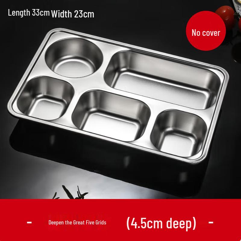 

SIFAR 304 Stainless Steel Divided Canteen Dinner Plate