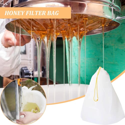 2-Piece Fine Mesh Strainer Bag Set, 49x56cm, Fine Mesh Nylon Filter Bags, Solid-Liquid Separation, Washable and Reusable, Heat-Resistant, Drawstring F