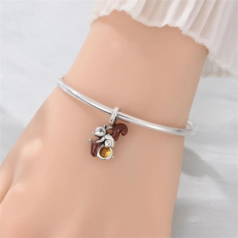 Original Copper Animal Charms Butterfly Safety Chain Beads Pendants Fit Bracelet Necklace Diy Fine Jewelry Gift