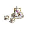 1:12 Dollhouse Miniature Ceramic Tea Pot With Cups And Saucers Set For Living Room Furniture Home Model Decor Accessories