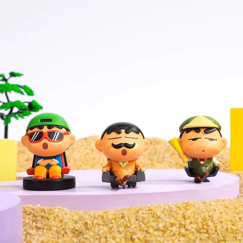 Shinchan Gashapon Capsule Toy Shinnosuke Nohara Family Figure Shiro Himawari Misae Hiroshi Tsuru Mini Figurine Ornaments Gifts