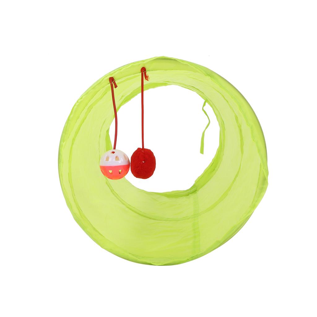 Cat Tunnel Foldable Polyester Interactive Tunnel Toy with Hanging   for Cats Rabbits Puppies