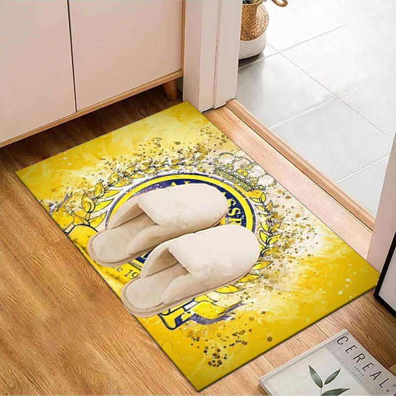 Nassr Football Club Crest Printed Office Carpet Chair Cushion  Entryway Rug, Rugs for Living Room, Bedroom Christmas gifts