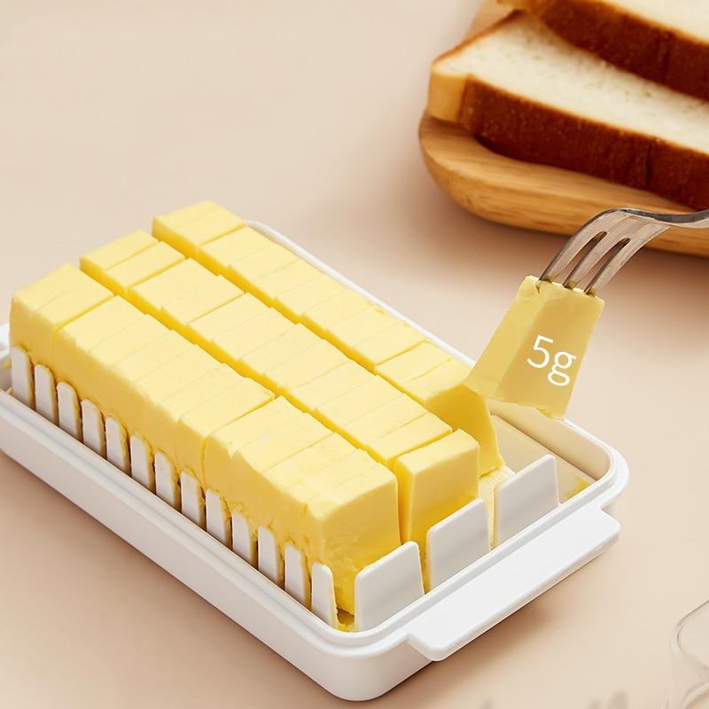 2pcs Protable Solid Butter Storage Box Kitchen Accessories Refrigerator Fresh Keeping Box Breakfast Cheese Jam Boxes Baking Tools