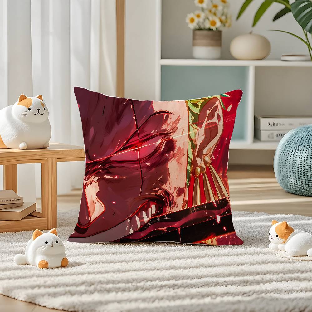 One Piece Monkey D Luffy Anime Plush Pillow Cover Soft Short Plush Cushion Cover For Sofa Bedroom Home Decor Gift Decoration