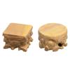 Wooden Stone Display Base Artware Holder Vintage Style Wooden Display Riser for Photo Props Bookshelf Desktop Office Bedroom